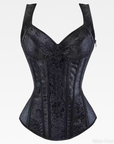 Black Overbust Corset With Straps