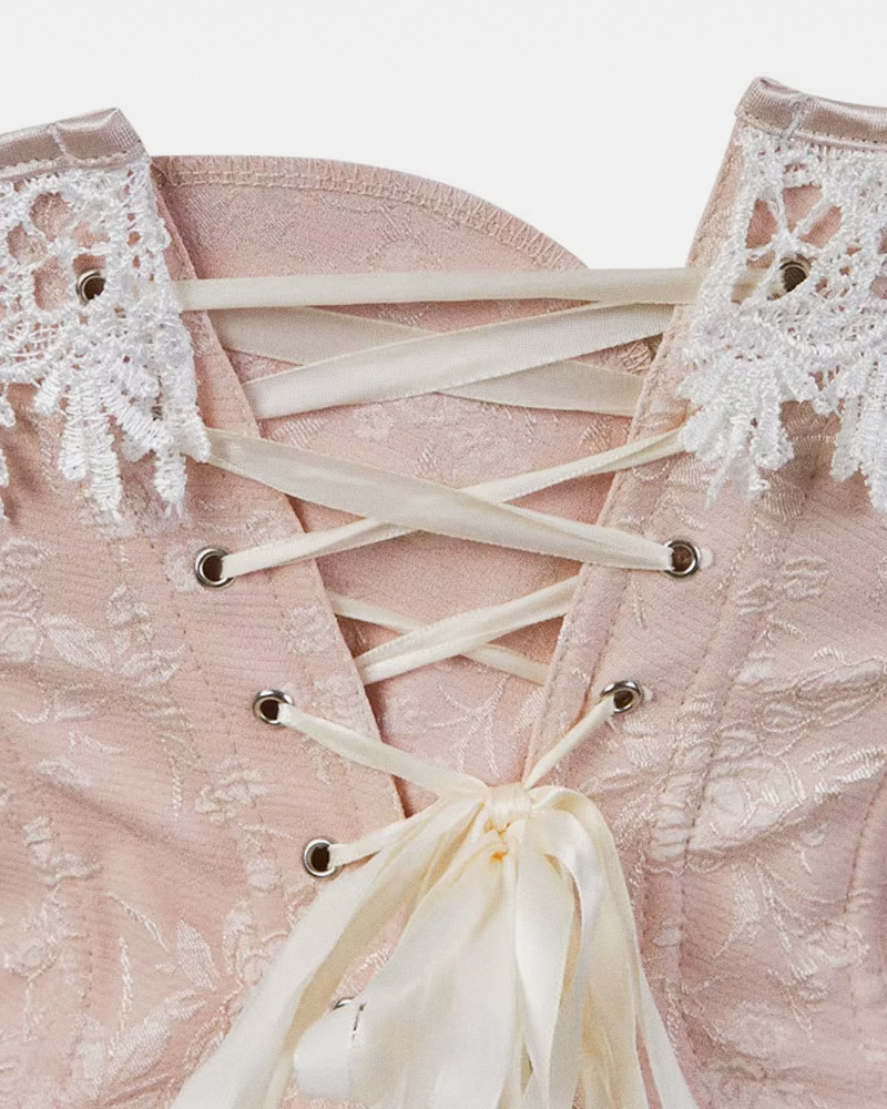 Beige Lace Corset