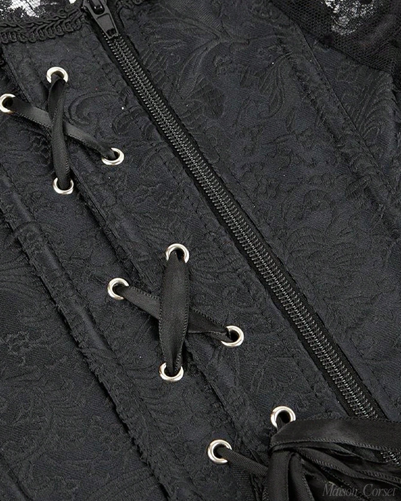 Black Lace Up Corset