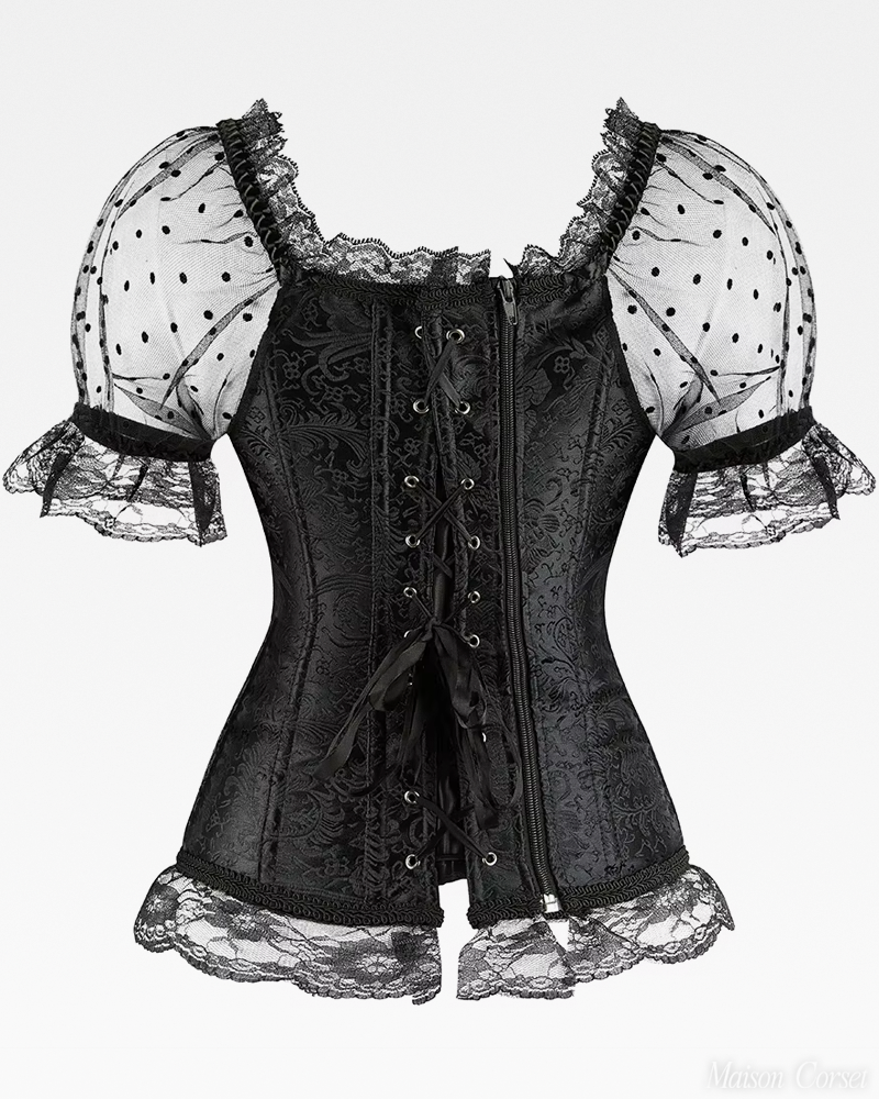 Black Lace Up Corset