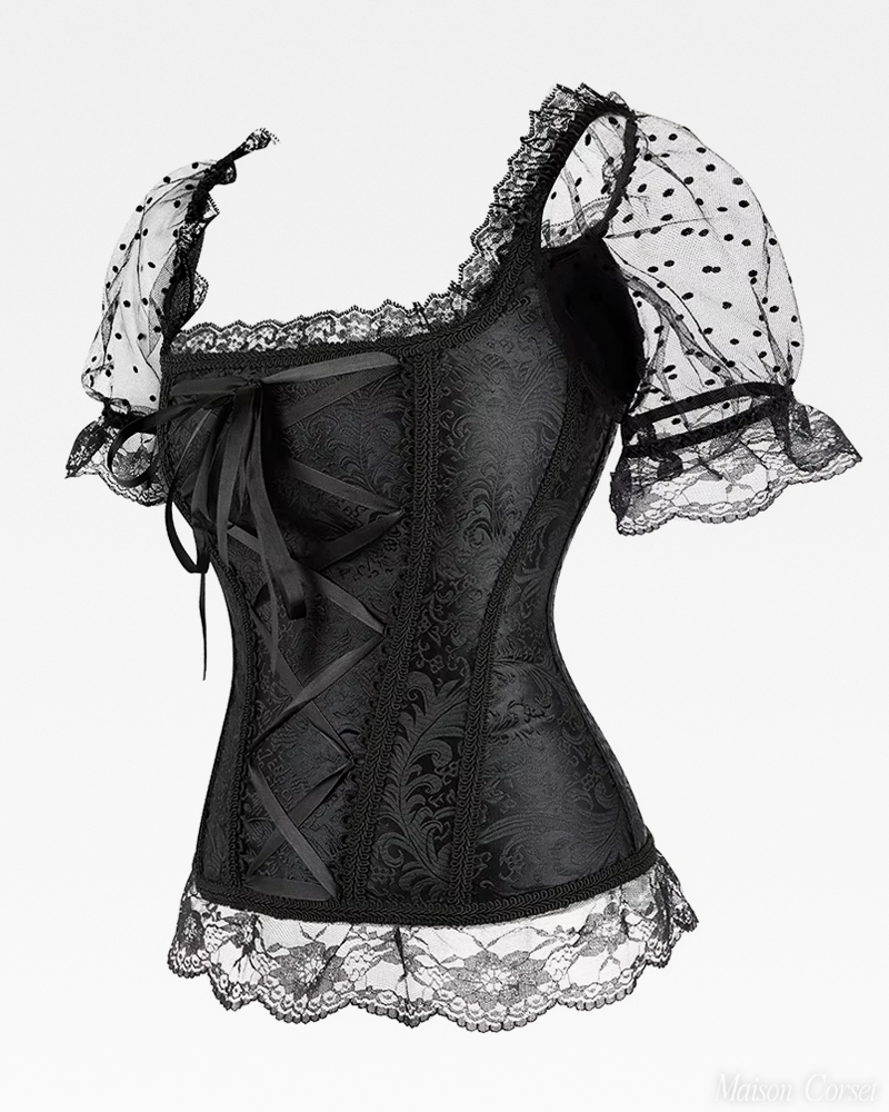 Black Lace Up Corset