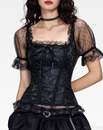 Black Lace Up Corset