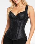 Black Overbust Corset With Straps