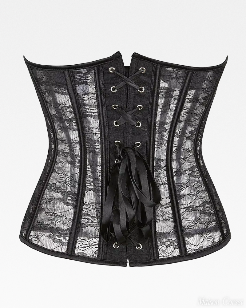 Black Sheer Lace Corset