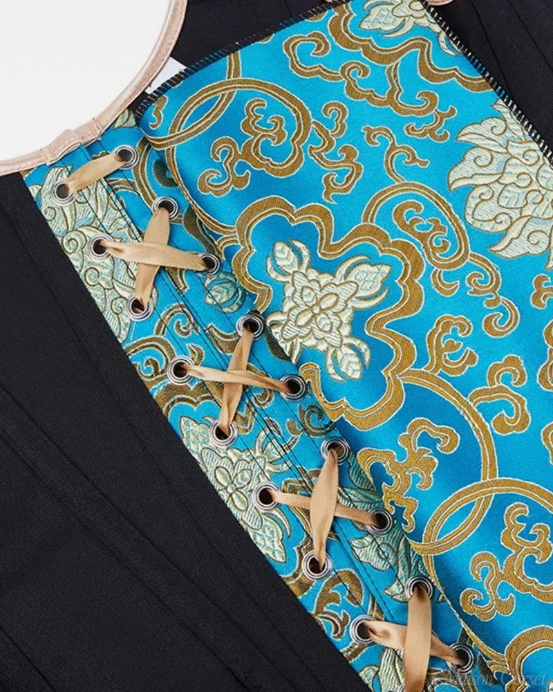 Blue And Gold Corset