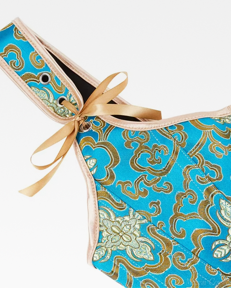 Blue And Gold Corset