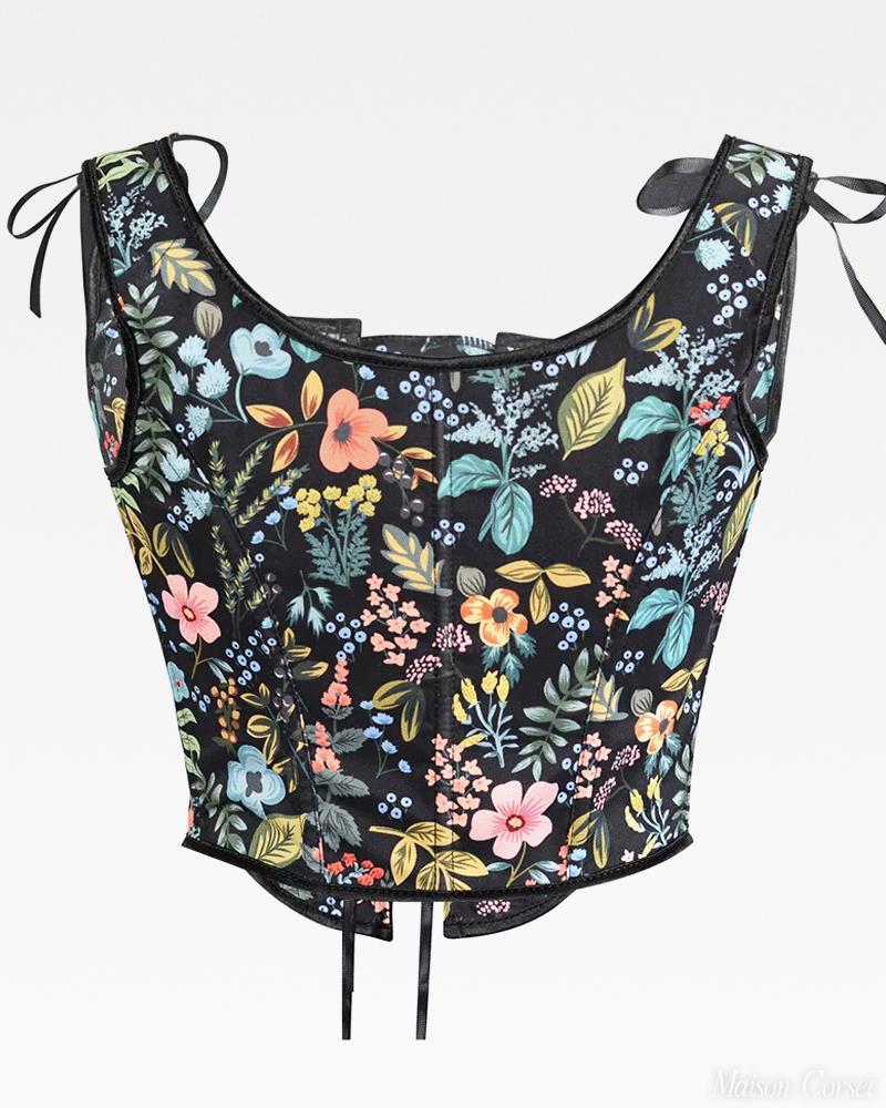 Floral Corset With Straps