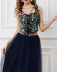 Floral Corset With Straps