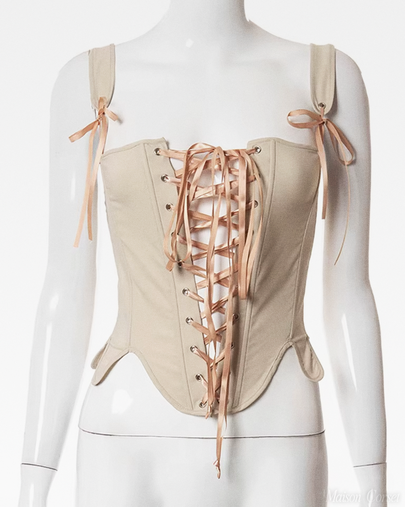 Front Lace Up Corset